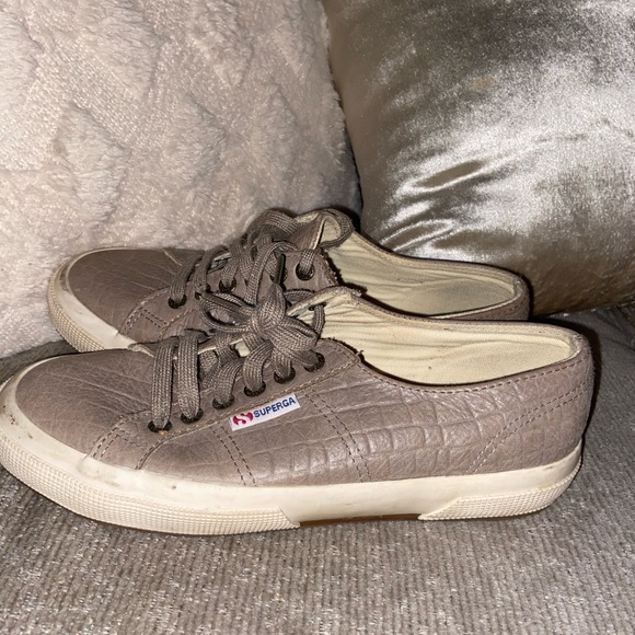 2750 NAPLNGCOTU TAUPE LEATHER Superga sneaker - Picture 1 of 5